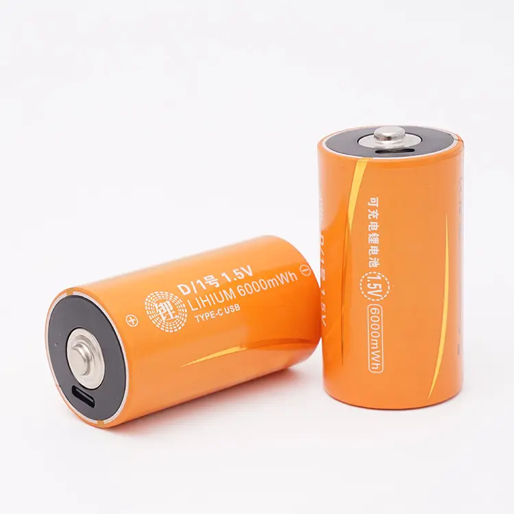 New Arrival 5V Type-C 6000mAh li-ion Rechargeable Battery 1.5v lithium aaa battery for multimeter microphone