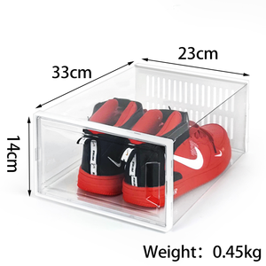 그레이 12 팩, 서랍과 뚜껑이 있는 투명 플라스틱 쌓을 수 있는 신발 보관함, 침대 신발 보관 용기 아래 - Product Image 6