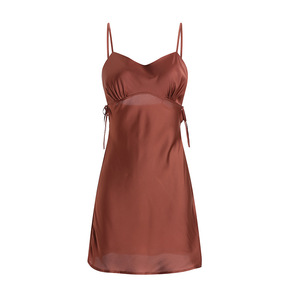 Vente en gros de chemise de nuit en satin de <span class=keywords><strong>soie</strong></span>, érotique et sexy pour femmes, nuisettes, lingerie, vêtements de nuit, chemise de nuit - Product Image 6