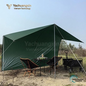 Carpa de Lona Impermeable de Doble Capa, Tipo Trigonal con Estacas en V, Resistente a la Lluvia, al Viento y a los Rayos UV, para Uso en Exteriores durante Tres Estaciones - Product Image 2