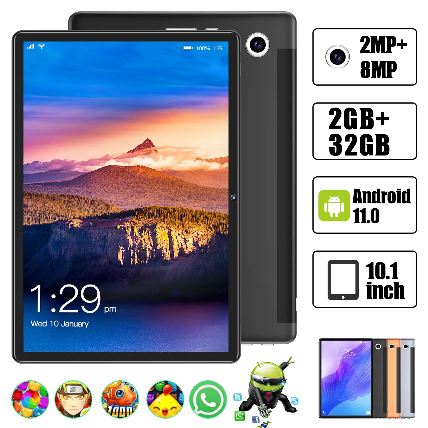 Hot Selling S15 2GB+32GB 10 Inch Dual Sim Wifi 4G Android 10.0 Tablet Pc Android Tablets