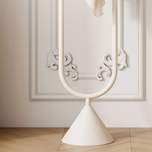 Nordic piccola camera da letto soggiorno studio hotel piano al soffitto comodino stile crema appendiabiti in metallo - Product Image 3