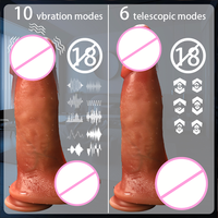 Sexmaschine mit Stoßfunktion Realistischer Dildo für Frauen 10 Vibrationsmodi Fernbedienung Spielzeug für G-Punkt Anal Ultimatives Vergnügen