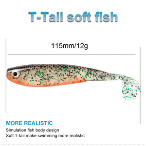 Bass Master 115mm 12G esca da pesca morbida in PVC Silicone ABS insetto esca per orate d'acqua dolce e tonno nel fiume e nel ruscello - Product Image 6