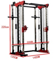 PINJIAN - Soportes de Pesas para Entrenamiento Integral en Gimnasio, Barra de Levantamiento de Pesas, Máquina Smith para Entrenamiento con Barra, Gimnasio en Casa