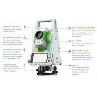 Estación Total Robusta e Inteligente Alpha TA/T con Bluetooth y Pantalla Táctil para Topografía de Ingeniería y Traslado de Estaciones en Construcción