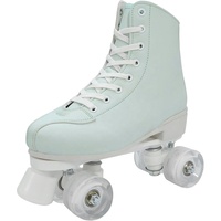 Patins à roulettes montants pour femmes en similicuir, classiques, à double rangée, pour roller derby, avec roues lumineuses en PU, chaussures de patinage