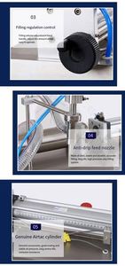 Machine semi-automatique en forme <span class=keywords><strong>de</strong></span> <span class=keywords><strong>U</strong></span> JIAHe à haute productivité et haute précision pour liquides, pâtes, miel, beurre <span class=keywords><strong>de</strong></span> cacahuète, sauce chocolat, crème - Product Image 3