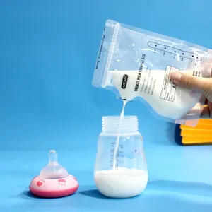 AIUDO özelleştirilmiş bebek Bpa ücretsiz yeniden kullanılabilir soğutucu anne sütü gıda anne sütü silikon depolama süt çanta anne sütü