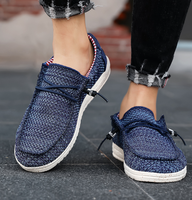 Mocassins d'été à lacets pour homme, chaussures décontractées pour homme très vendues, mocassins à enfiler pour homme, chaussures décontractées bleu marine