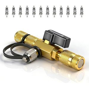Outil de retrait de valve pneumatique en laiton pour climatisation, compatible 1/4" et 5/16" <span class=keywords><strong>Mega</strong></span> Flow, pour réfrigérant A2L, vide 20 microns - Product Image 5