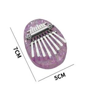 Mini Kalimba à 8 touches en acrylique transparent, piano à pouce, instrument de musique de percussion pour l'éducation précoce des tout-petits - Product Image 6