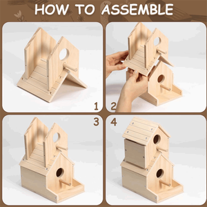 Best verkochte vogelhuisje kinderhoutbewerkingsset DIY houtbewerking bouwprojecten houten vogelhuisje - Product Image 6