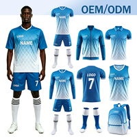 Seragam Pelatihan Profesional Desain Terbaru OEM/ODM, Jersey Sepak Bola Custom, Pakaian Tim Sepak Bola Polyester