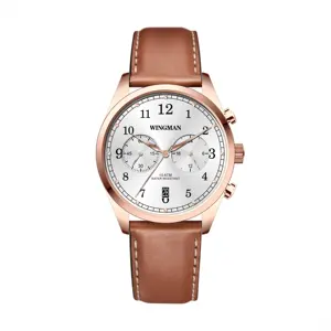 Custom Classic Men's Watches Quartz Chronograph Watch Movement VK64 Men Wristwatch Sapphire Glass Dial with Japan Black Luxury