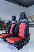Für Mercedes-Benz A45 CLA45 W176 177 AMG Sport Recaro Aluminium-Legierung Schalensitze Vorne Doppelreihe Rote Nähte