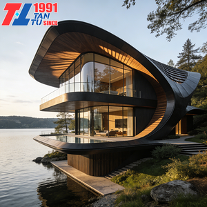 <span class=keywords><strong>Casa</strong></span> Prefabbricata in Acciaio Leggero a 2 Piani con 3 Camere da Letto Completamente Arredata Villa Moderna di Lusso - Product Image 1