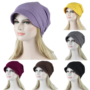 Chapeau indien doux en satin pour femmes, bonnet de sommeil extensible, bonnet musulman à volants, bonnet de chimiothérapie contre le <span class=keywords><strong>cancer</strong></span>, écharpe, <span class=keywords><strong>turban</strong></span>, couvre-chef - Product Image 2