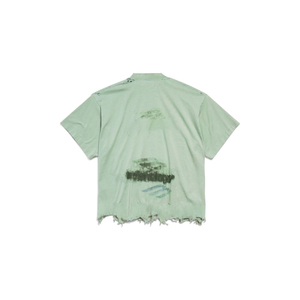 Camiseta de Gran Tamaño con Estampado Personalizado de Diseño, <span class=keywords><strong>Estilo</strong></span> Urbano <span class=keywords><strong>Hip</strong></span> <span class=keywords><strong>Hop</strong></span>, 100% Algodón Tejido para Hombre - Product Image 4