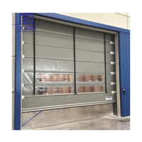 Porte pliante en PVC, automatique, industrielle, à glissière rapide, isolation thermique, résistance au vent 25 m/s, porte à empilage rapide pour