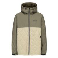 Veste matelassée pour homme, chaude, imperméable, 100% polyester, pour l'hiver, vêtements d'extérieur pour homme