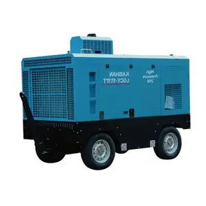 Kaishan-compresor de aire diésel de dos etapas, compresor de aire portátil de fácil refuerzo, sin depósito, LGCY-17/17TK