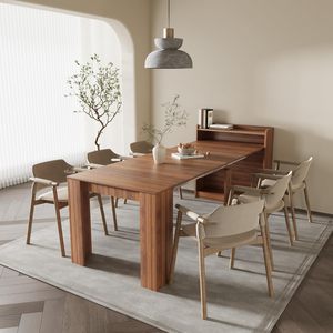 Bàn ăn bằng gỗ có thể mở rộng có nguồn gốc từ nhà máy có thể tùy chỉnh với nhiều Thông số kỹ thuật để sử dụng trong gia đình - Product Image 6