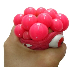 Đỏ bóp lưới Quái Vật mắt bóng Não Đồ chơi-nhựa 8cm - Product Image 1