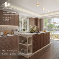 Meubles de cuisine modernes AIGE, armoires de cuisine sur mesure de style français, portes en panneaux moulés, finition peinte, vente en gros d'usine