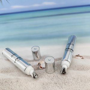 Customer Customized D19mm <b>Small</b> Aluminum <b>Plastic</b> Tube High Glossy ABL/PBL Eyes Cream Lip Elixir Tube Metal Head And Silver Cap - Product Image 3