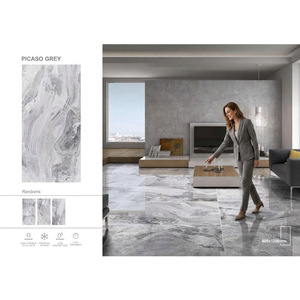 กระเบื้องพอร์ซเลนลายอัลมอนด์ Fantastico ขนาด 600x1200 มม. พื้นผิวเซรามิกสไตล์ร่วมสมัยสำหรับการตกแต่งภายในที่ทันสมัย - Product Image 4
