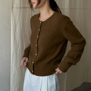 Áo len sang trọng tỷ lệ phần trăm cao của gấu trúc len phụ nữ thiết kế mới nhất áo len mới thân thiện với da lông cừu cảm thấy lỏng lẻo Phụ nữ mùa đông - Product Image 2