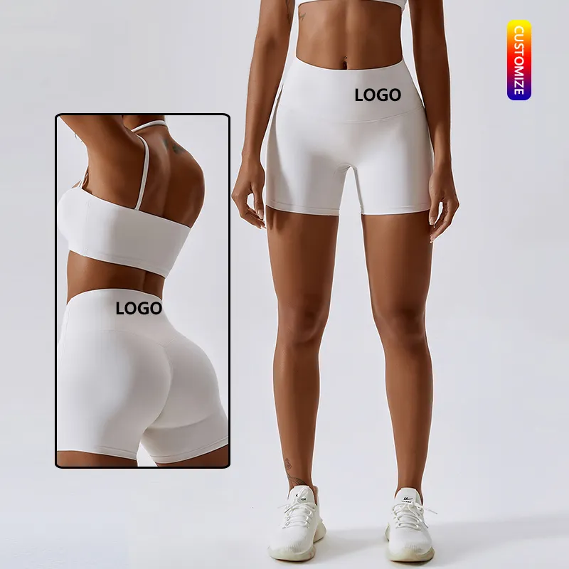 2023 bas de sport personnalisables de haute qualité, pantalon de Yoga Fitness à séchage rapide, taille haute, sans couture, short de Yoga pour femmes