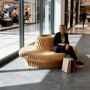 Bancos de Madera de Caucho Sólida, Asientos de Jardín Modernos, Ecológicos y Duraderos, Bancos de Ocio Anticorrosivos para Exteriores, 4 Plazas - Product Image 3