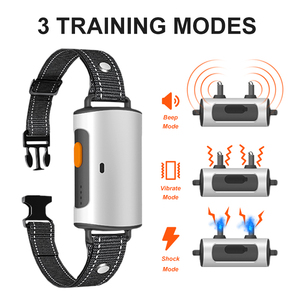4 en 1 2 perros 2600Ft Dog <span class=keywords><strong>Shocker</strong></span> <span class=keywords><strong>Collar</strong></span> de entrenamiento para perros impermeable con control remoto 2 Pack con vibración de pitido Humane Shock - Product Image 2