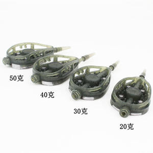 Alimentador de método de metal al por mayor 20G 30g 40g 50g jaula alimentador seco de fundición larga alimentador de método de pesca de fósforo grueso - Product Image 5