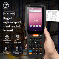 Escáner y Impresora de Códigos de Barras QUSNUO 1D 2D QR, PDA Industrial con Impresora Térmica Integrada