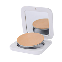 Rond blanc bambou simple fard à paupières étui Compact poudre conteneur écologique vide surbrillance fard à joues emballage