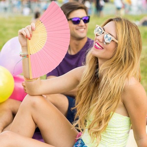 Customizable Mini Portable Handfan Slik Wooden Folding Fans Personalized Paper and Sublimated Bamboo Painted Technique - Product Image 3