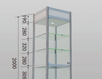 Vitrines de shopping à 6 couches avec fixations en verre Vitrines verrouillables en verre transparent personnalisées pour magasin durable LT-ZGC05