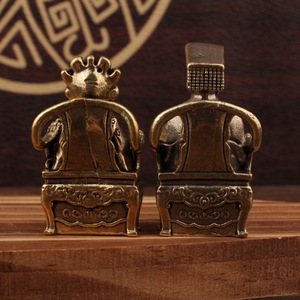 Figurine en laiton de l'empereur et de la mère de jade, sculpture mythologique chinoise pour table, décoration de la maison - Product Image 3
