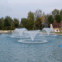 Fuente de estanque DMX512 Programación para controlar la fuente de música Equipo de fuente musical pequeño al aire libre Característica de agua de jardín