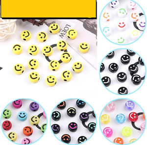 Cuentas sueltas baratas cuentas acrílicas cuentas de cara <span class=keywords><strong>sonriente</strong></span> para accesorios de joyería hechos a mano - Product Image 3