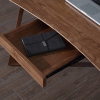 Escritorio Nórdico de Madera Maciza para Estudio en Casa, Caligrafía, Oficina, Escritura, Uso con Computadora, Diseño Italiano Minimalista, Modelo SZ01
