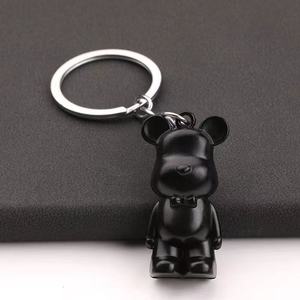 Personalidad creativa oso conejo Animal llavero completo diamante tormenta violento colgante duradero titanio acero dibujos animados Metal - Product Image 5