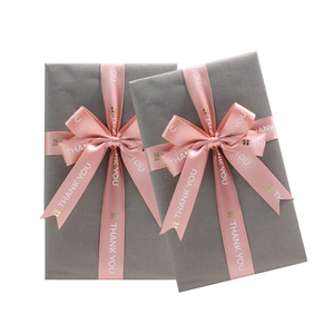 Cinta elástica con lazo de satén personalizada, logotipo impreso, Material de poliéster brillante, caja de regalo de boda, embalaje decorativo, lazo elástico - Product Image 1