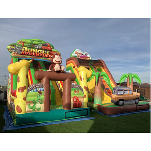 Nouveau toboggan gonflable commercial personnalisé à double piste, design animaux, pour location <span class=keywords><strong>de</strong></span> fêtes d'enfants - Product Image 4