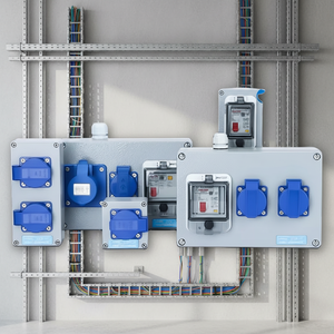 IP65 IP67 Industrial Distribution Junction <b>Box</b> <b>Waterproof</b> ABS Plastic with Aluminum and Metal 63A Socket <b>Box</b> - Product Image 2