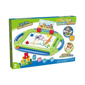 新款儿童涂鸦板便携式共享块彩色磁性绘图板玩具 - Product Image 3