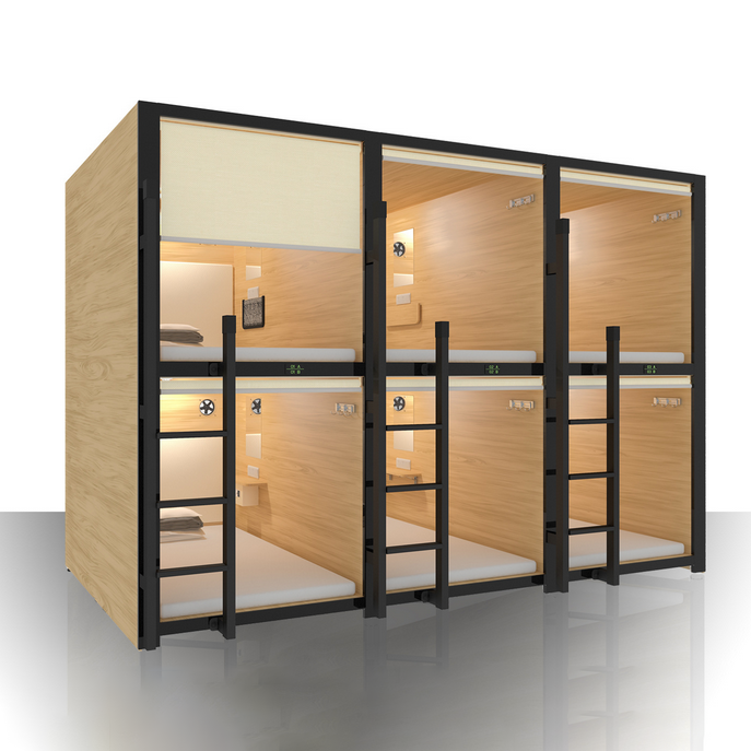 Гостиничная Звуконепроницаемая подставка для сна в капсулах, двухъярусная кровать, металлическая кровать для отеля, мебель для отеля